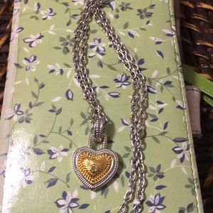 Silver & Gold Heart Necklace